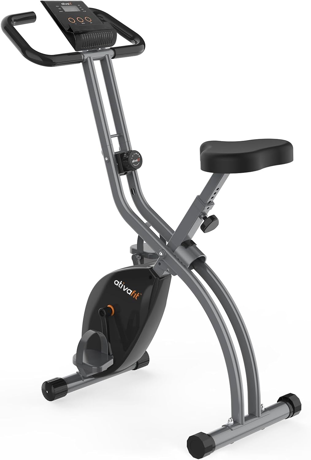 ATIVAFIT 3-in-1 Foldable Exercise Bike for Home, Upright & Recumbent Indoor Bike with 8-Level Magnetic Resistance, Resistance Bands, Quiet Cardio, Adjustable Seat - Image 10