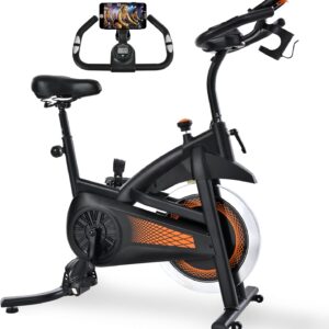 KWIKWI Exercise Bike Stationary Bike Indoor Cycling Bicycle for Home Gym Spinning Bike 300 lbs Weight Capacity Adjustable Seat\/Handlebar for Office Cardio Workout